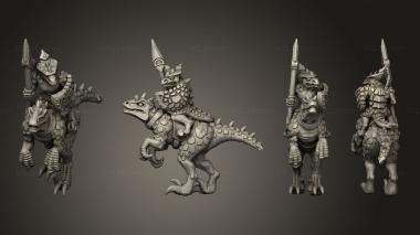 Military figurines reptilian cavalry 7 3d model
