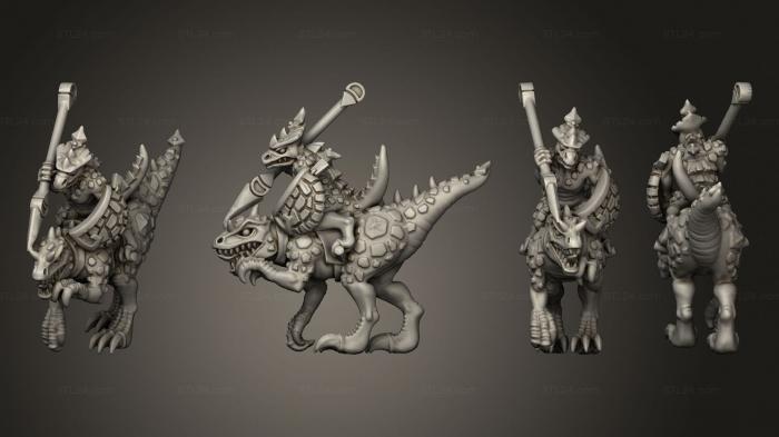 Military figurines (reptilian cavalry 8, STKW_11460) 3D models for cnc
