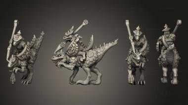 Military figurines reptilian cavalry 8 3d model