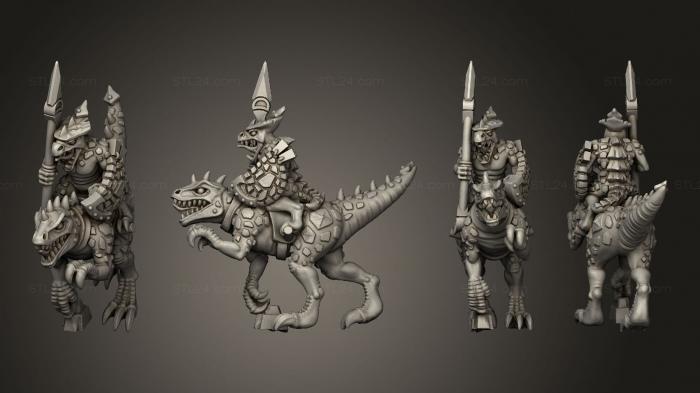 Military figurines (reptilian cavalry 9, STKW_11461) 3D models for cnc