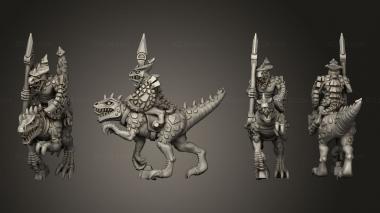 Military figurines reptilian cavalry 9 3d model