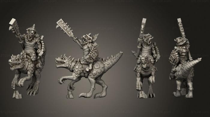 Military figurines (reptilian cavalry champion 1, STKW_11462) 3D models for cnc