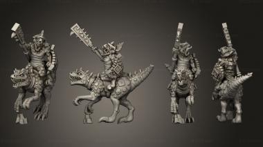 Military figurines reptilian cavalry champion 1 3d model