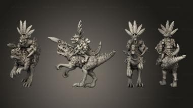 Military figurines reptilian cavalry champion 2 3d model