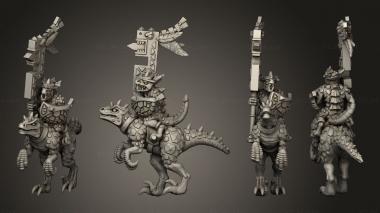 Military figurines reptilian cavalry standard 1 3d model