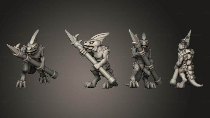 Military figurines (reptilian fire lizard 05, STKW_11472) 3D models for cnc