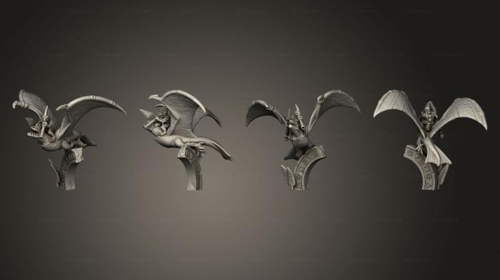 Military figurines (reptilian flyers 2, STKW_11473) 3D models for cnc