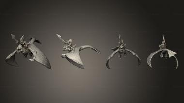 Military figurines reptilian flyers no terrain 01 3d model