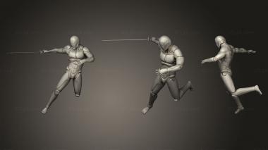 Military figurines grey fox1 3d model