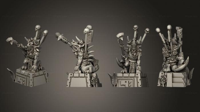 Military figurines (reptilian hero on foot, STKW_11480) 3D models for cnc