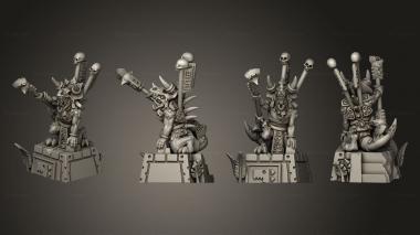 Military figurines reptilian hero on foot 3d model