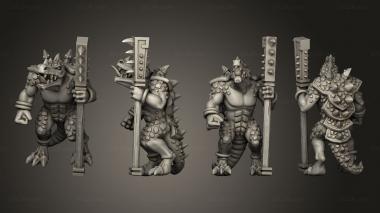 Military figurines reptilian hulk 02 3d model