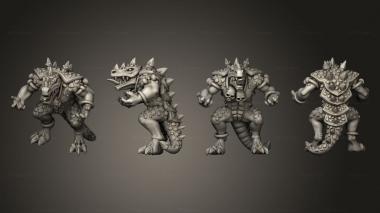 Military figurines reptilian hulk 09 3d model