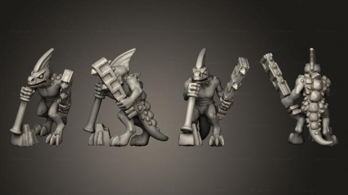 Military figurines (reptilian light infantry  02, STKW_11494) 3D models for cnc