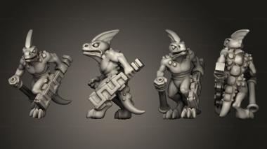 Military figurines reptilian light infantry  03 3d model