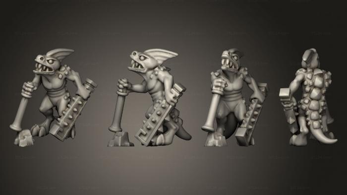 Military figurines (reptilian light infantry  05, STKW_11497) 3D models for cnc