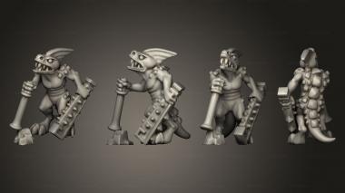 Military figurines reptilian light infantry  05 3d model