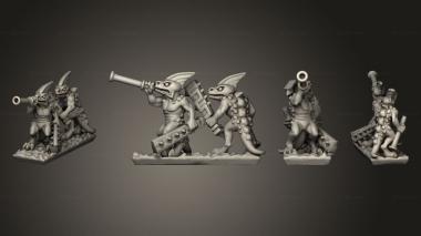 Military figurines reptilian light infantry  06 3d model