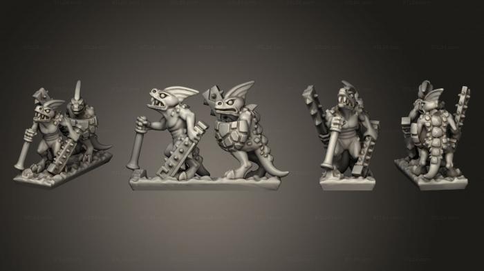 Military figurines (reptilian light infantry  07, STKW_11499) 3D models for cnc