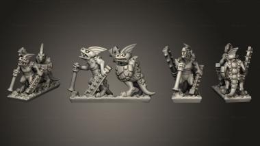 Military figurines reptilian light infantry  07 3d model