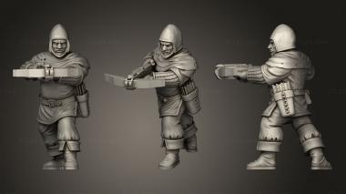 Military figurines Guard with Crossbow pose 1 3d model