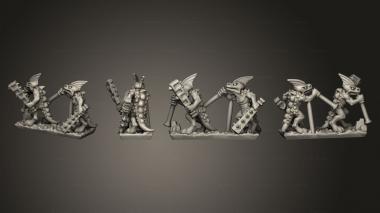 Military figurines reptilian light infantry 10 3d model