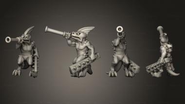 Military figurines reptilian light infantry  11 3d model