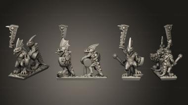 Military figurines reptilian light infantry  14 3d model