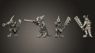 Military figurines reptilian light infantry  15 3d model