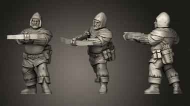 Military figurines Guard with Crossbow pose 3 3d model