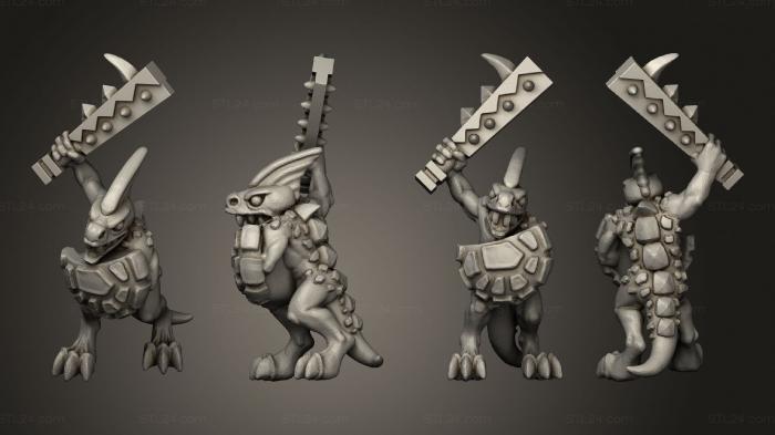 Military figurines (reptilian light infantry  19, STKW_11510) 3D models for cnc
