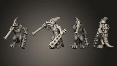 Military figurines reptilian light infantry  21 3d model