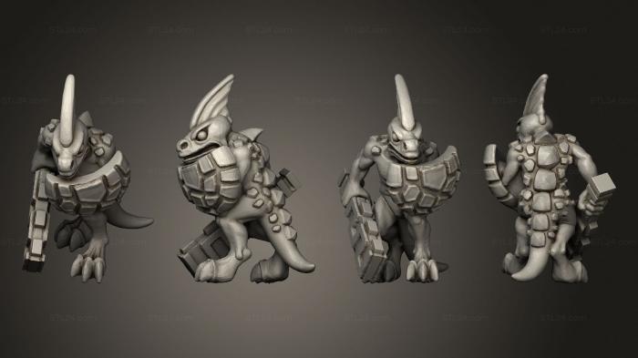 Military figurines (reptilian light infantry  23, STKW_11514) 3D models for cnc