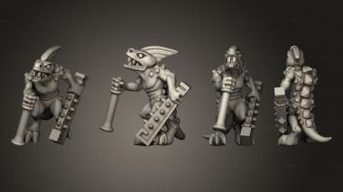Military figurines reptilian light infantry  24 3d model
