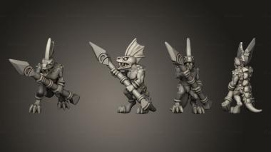 Military figurines reptilian light infantry champion 1 3d model