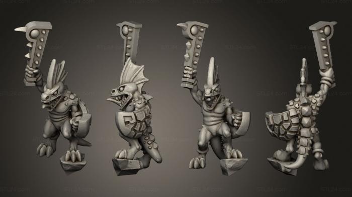 Military figurines (reptilian light infantry champion 2, STKW_11520) 3D models for cnc