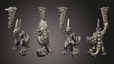 Military figurines reptilian light infantry champion 2 3d model