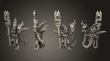 Military figurines reptilian priest reptilian priest 3d model