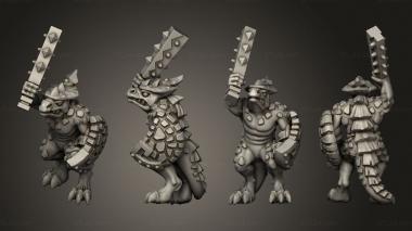 Military figurines reptilian warrior infantry 2 3d model