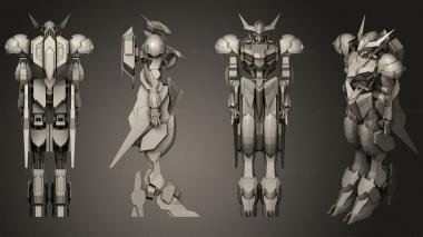 Military figurines gundam barbatos 3d model