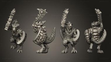Military figurines reptilian warrior infantry 8 3d model