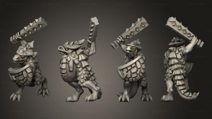 Military figurines (reptilian warrior infantry 10, STKW_11534) 3D models for cnc