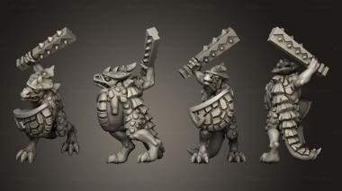 Military figurines reptilian warrior infantry 10 3d model