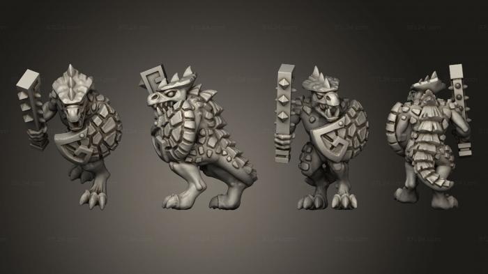 Military figurines (reptilian warrior infantry 12, STKW_11536) 3D models for cnc