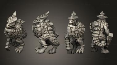 Military figurines reptilian warrior infantry 13 3d model