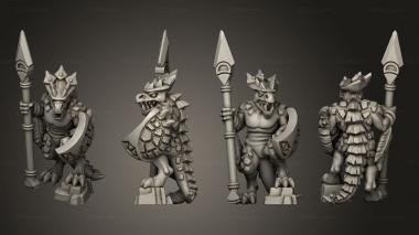 Military figurines reptilian warrior infantry champion 1 3d model