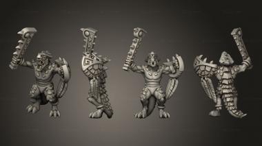 Military figurines reptilian warrior infantry champion 2 3d model