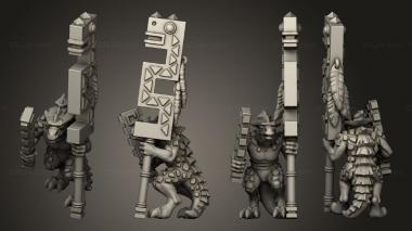 Military figurines reptilian warrior infantry standard 1 3d model
