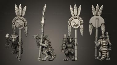 Military figurines reptilian warrior infantry standard 2 3d model