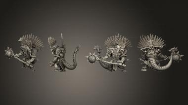 Military figurines Reptolord 3d model